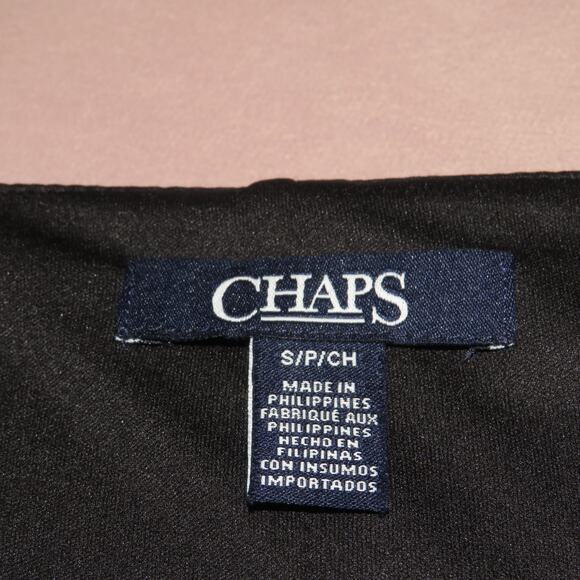 Chaps Black Chevron Print Sleeveless Sheath Dress - Picture 7 of 9